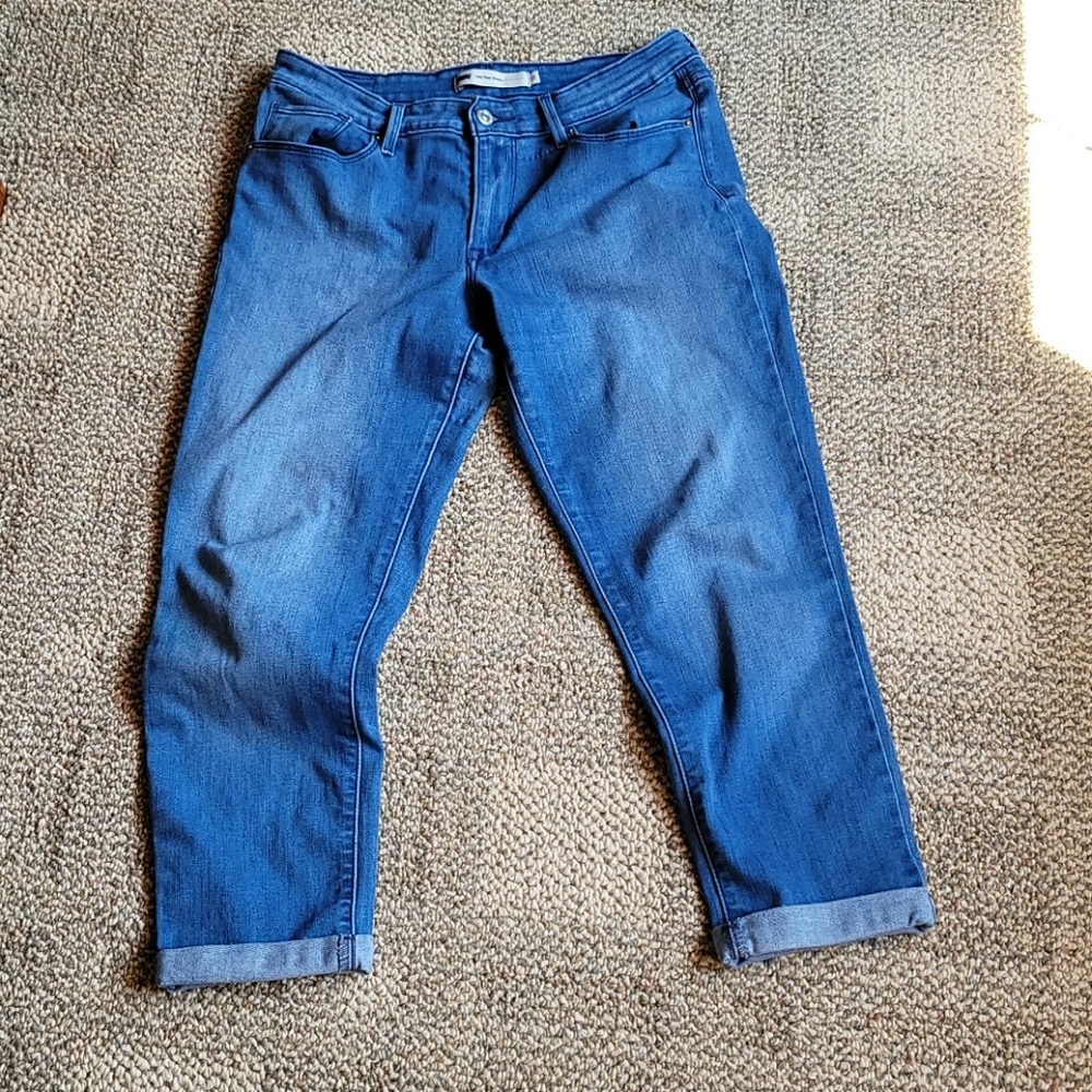 Levi's cuffed ankle jeans